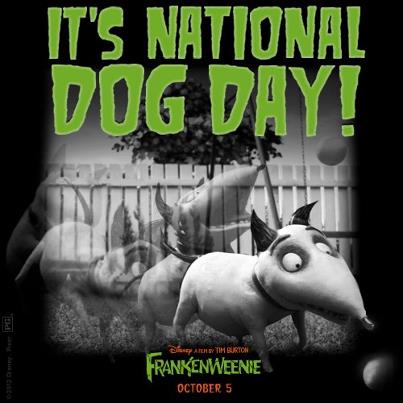 Frankenweenie les desea a todos un feliz día nacional del perro, y yo también.